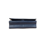 Chanel Navy Leather Diamond Stitch Flap Bag 1988