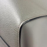 Prada Grey Saffiano Leather Two-Way Tote