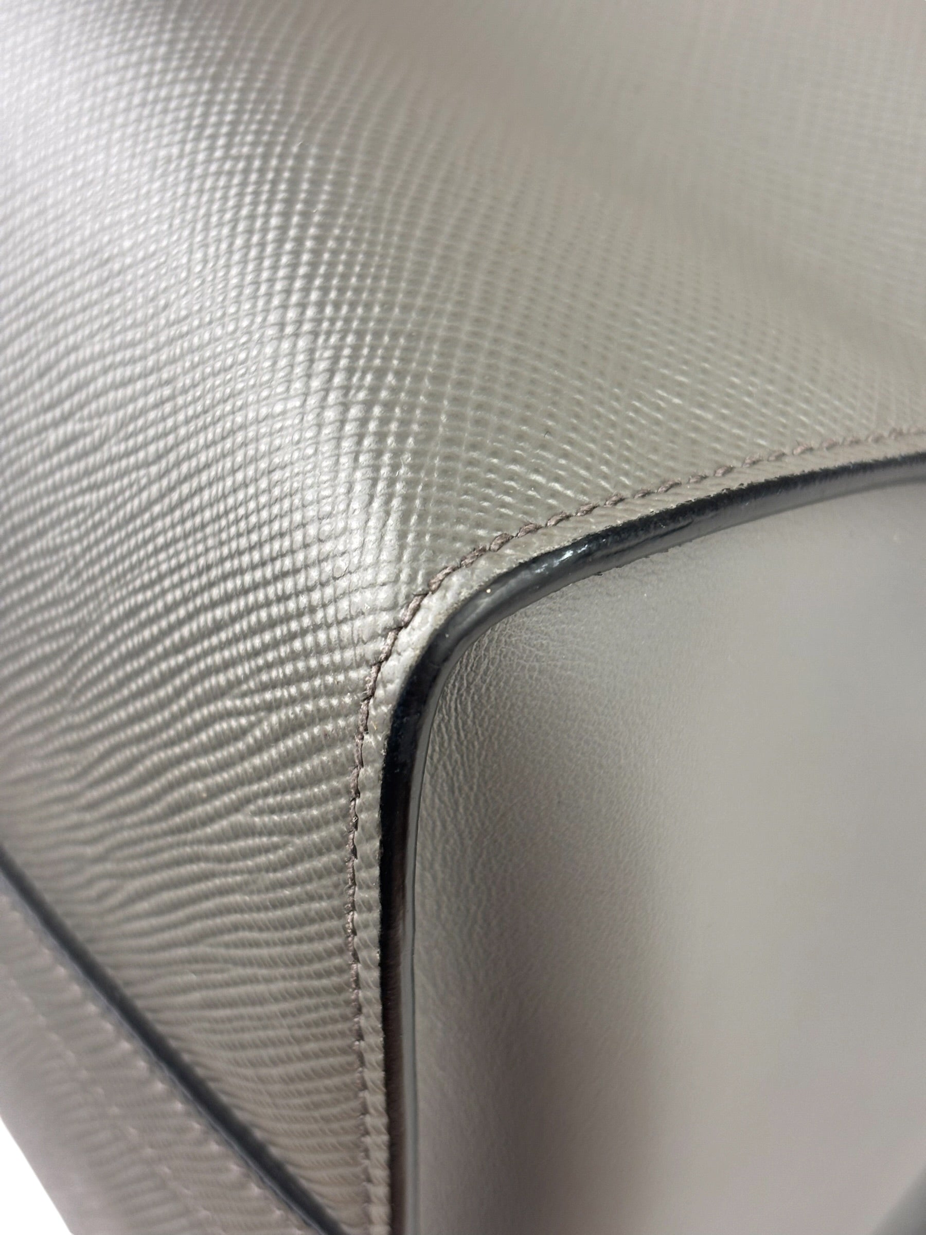 Prada Grey Saffiano Leather Two-Way Tote