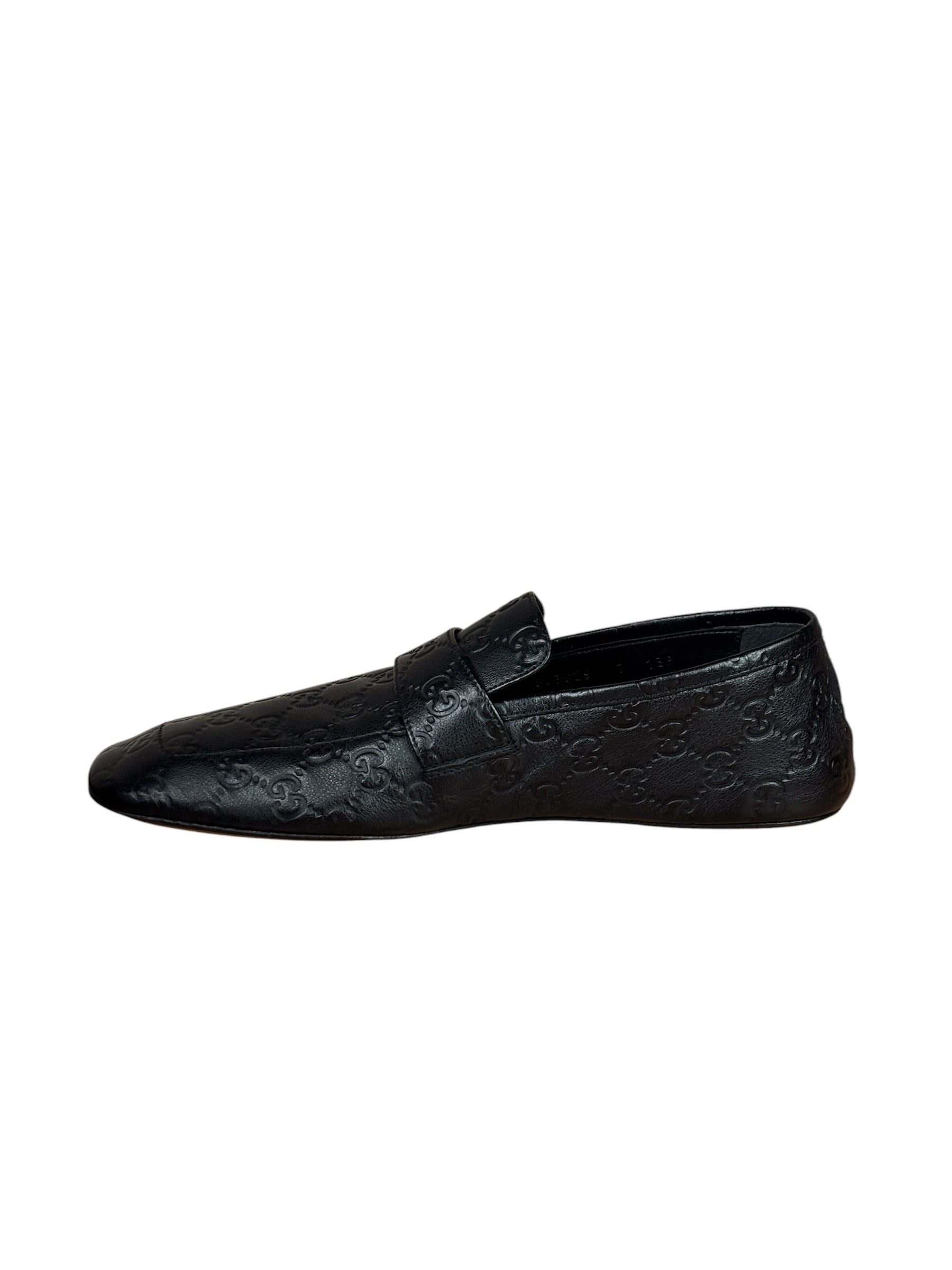 Gucci Black GG Leather Ragazzo Loafers