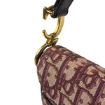 Christian Dior Burgundy Trotter Mini Saddle Bag