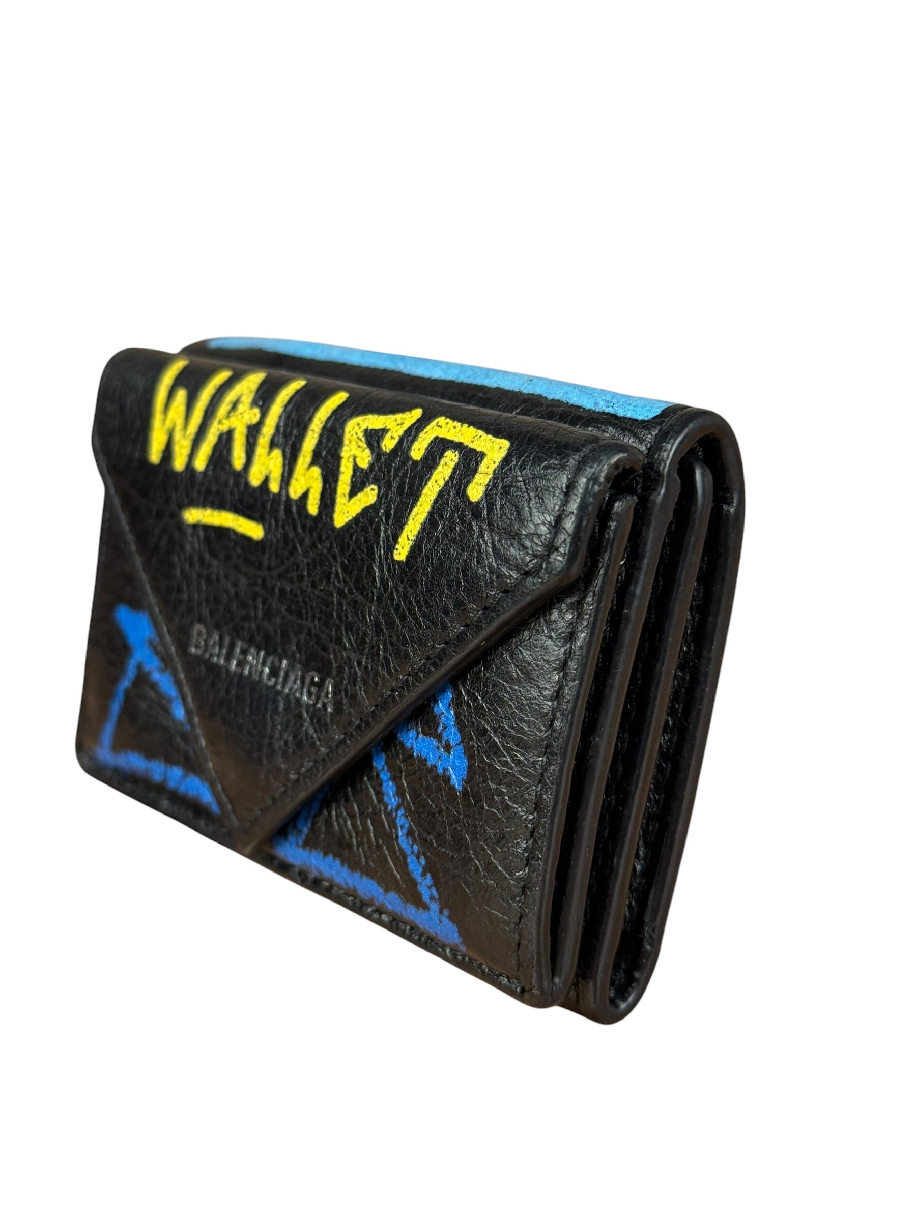 Balenciaga Grafitti Trifold Wallet