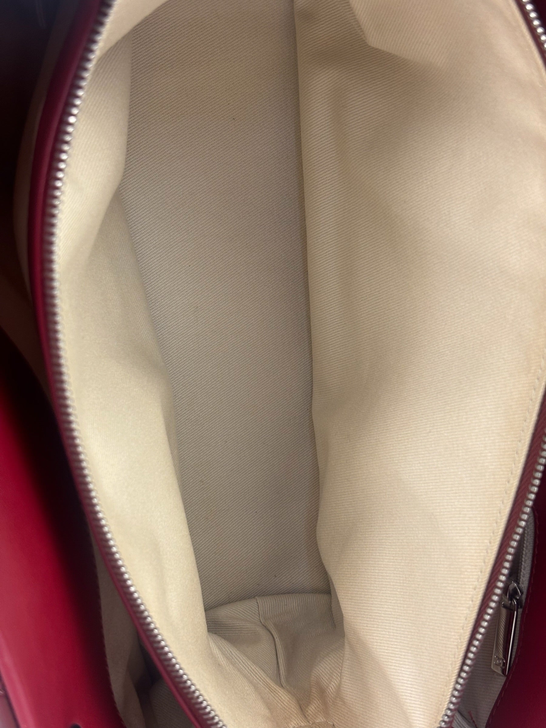 Chanel Red Patent Leather Chain Shoulder Bag 2012