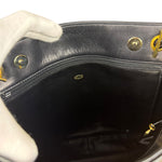 Chanel Black Lambskin Shopper Tote 90s