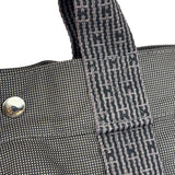 Hermes Grey Canvas Herline Tote Bag