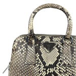 Prada Beige Python Mini Dome Two-Way Bag
