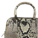 Prada Beige Python Mini Dome Two-Way Bag