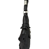 Yves Saint Laurent Black Leather St. Tropez Ruffled Hobo Bag
