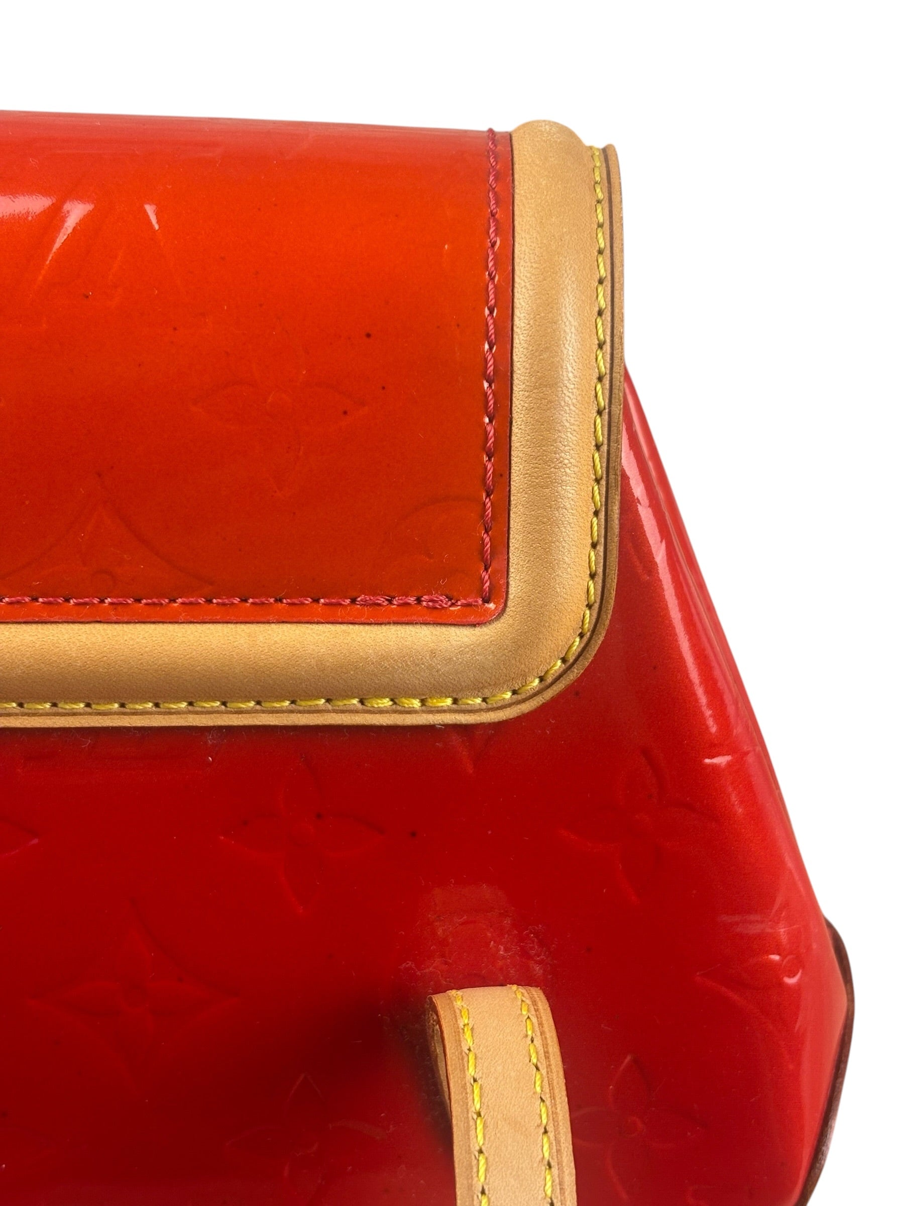 Louis Vuitton Red Monogram Vernis Biscayne Bay PM Handbag