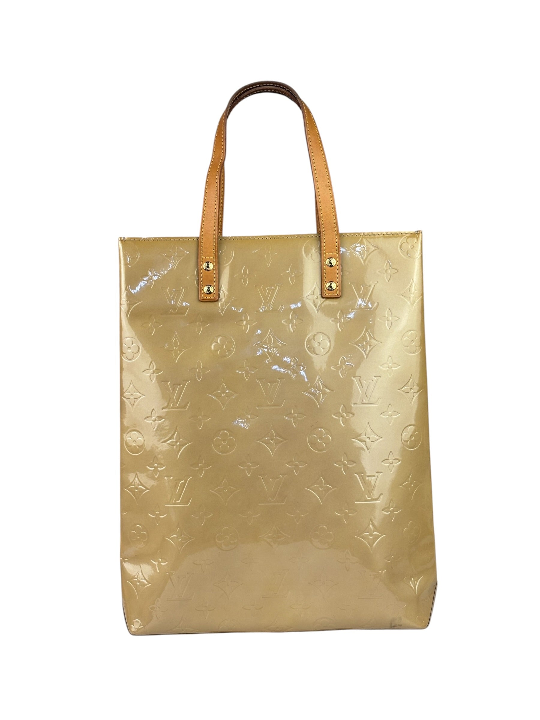 Louis Vuitton Yellow Vernis Reade Tote MM