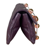 Chanel Purple Lambskin Ball Button Flap 2001