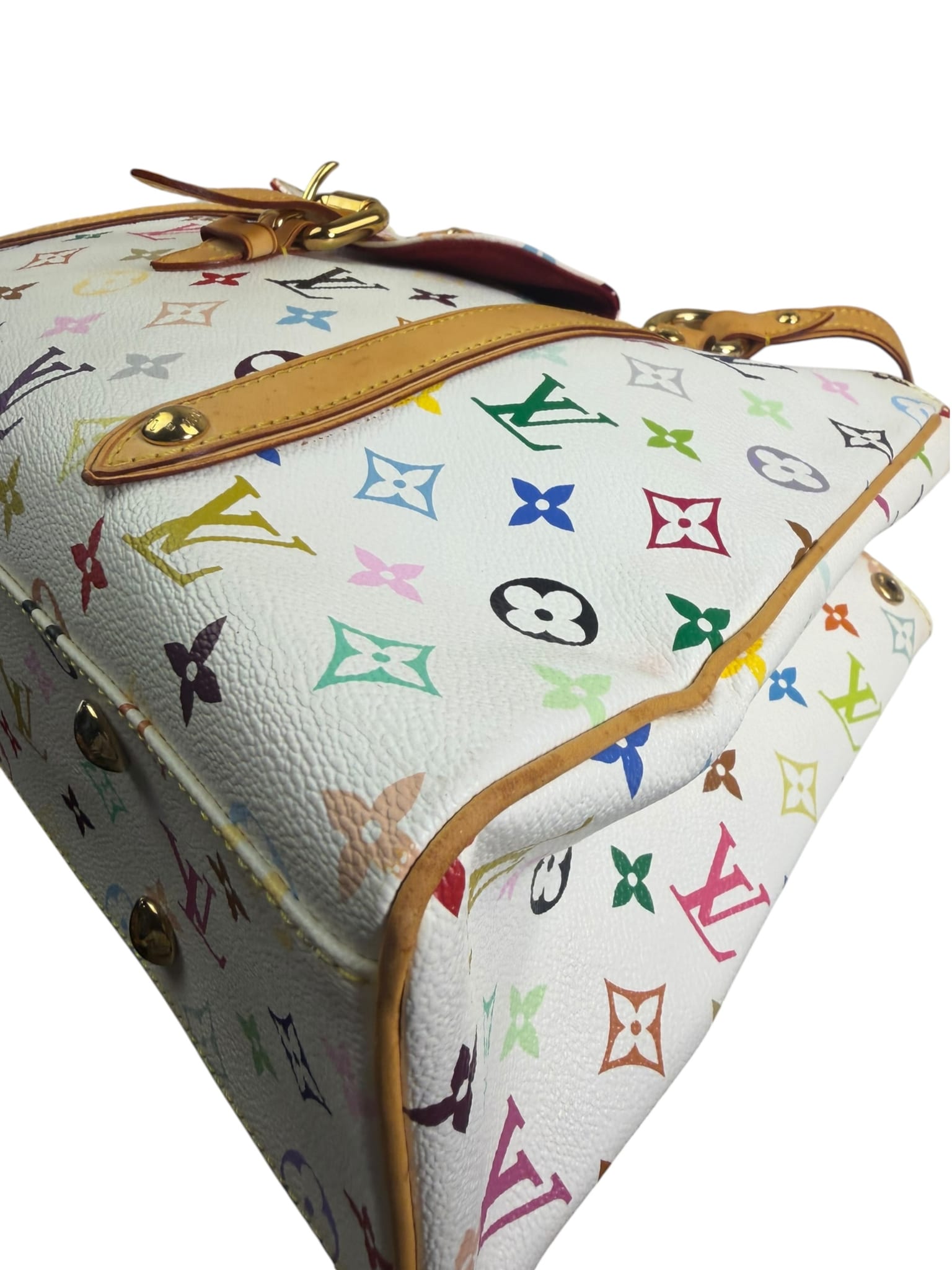 Louis Vuitton White Murakami Aurelia MM Tote Bag