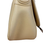 Christian Dior Vintage Beige Leather Stitch Saddlebag