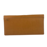 Kenzo Brown Leather Bi-Fold Long Wallet