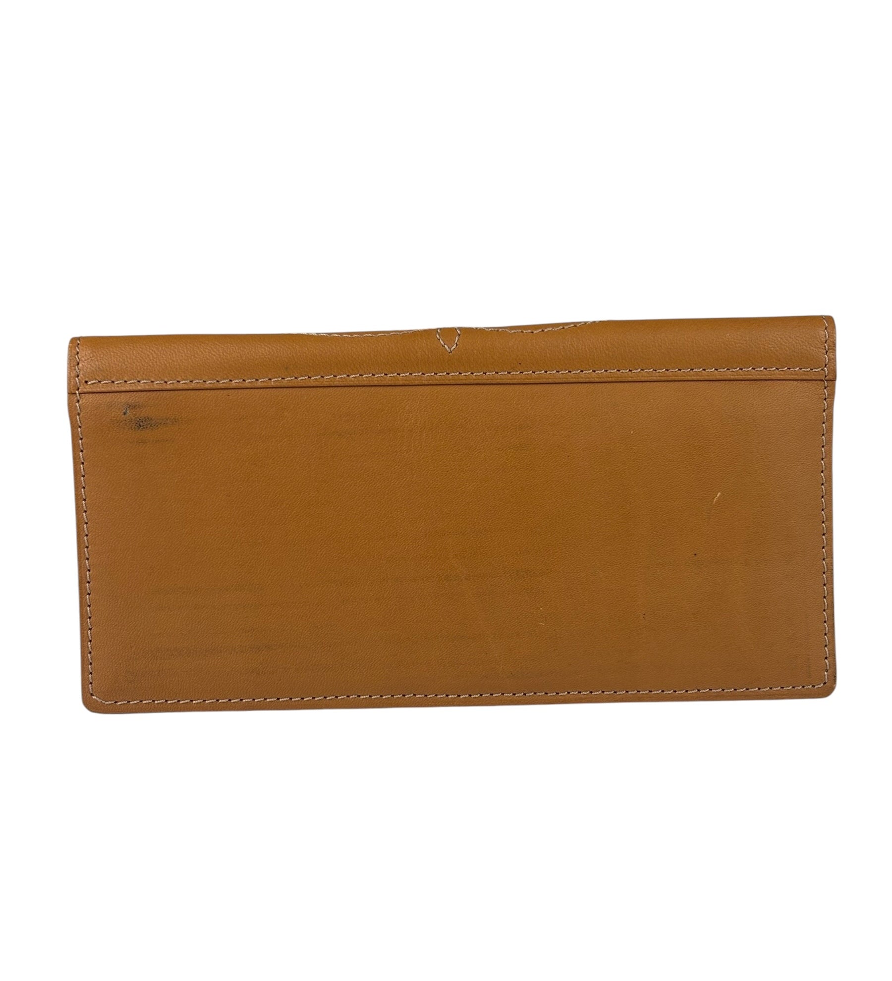 Kenzo Brown Leather Bi-Fold Long Wallet
