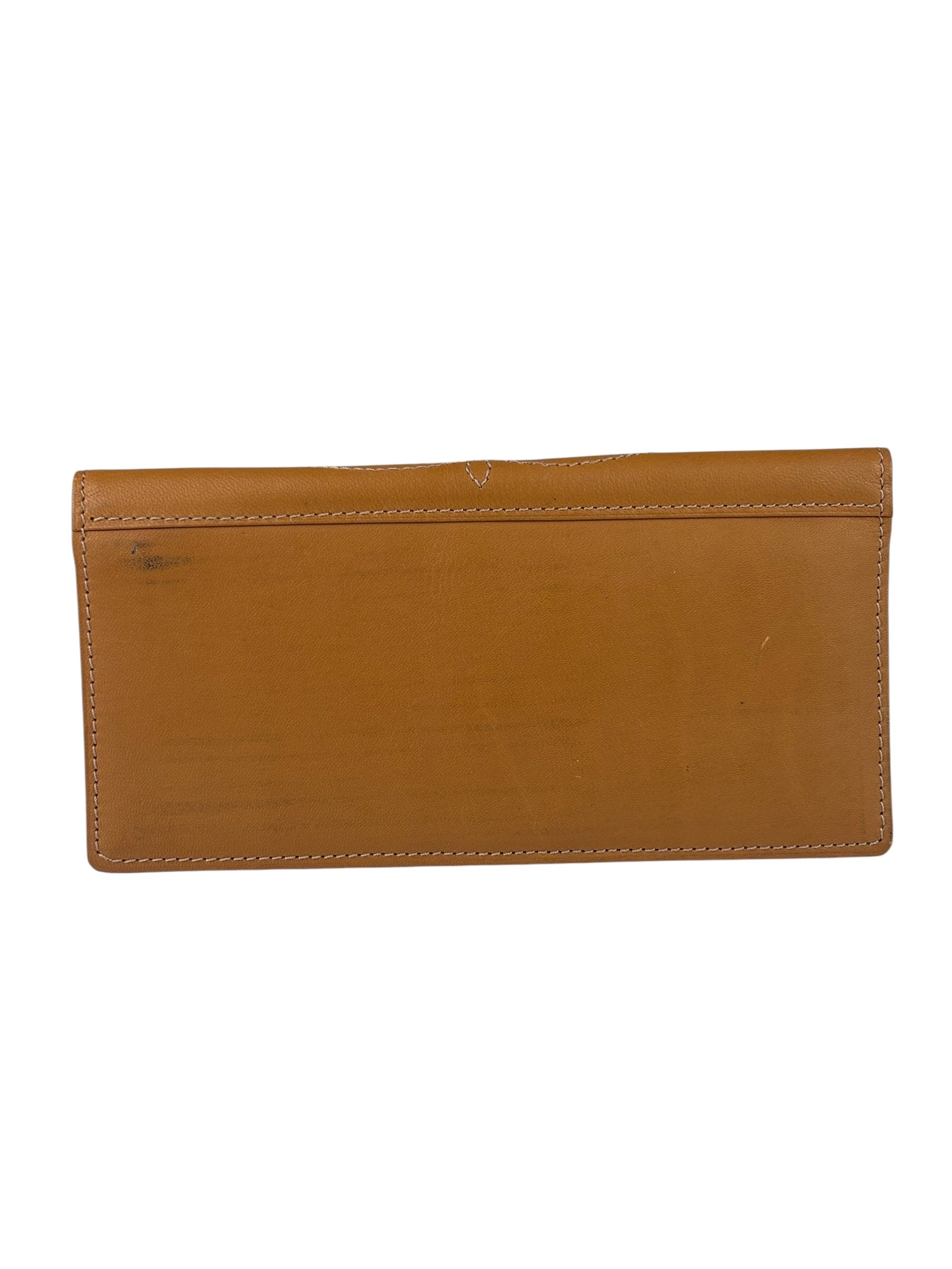 Kenzo Brown Leather Bi-Fold Long Wallet