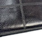 Chanel Black Caviar Chocolate Bar Bi-Fold Long Wallet 2005