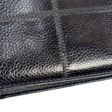 Chanel Black Caviar Chocolate Bar Bi-Fold Long Wallet 2005