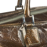 Loewe Vintage Brown Patent Leather Amazona Handbag