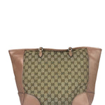 Gucci Beige/Pink Leather Trim Bree Shoulder Bag