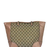 Gucci Beige/Pink Leather Trim Bree Shoulder Bag