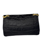 Chanel Black Matelasse Silk Double Flap Bag 2006