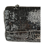 Chanel Silver Sequin East/West Flap Bag 2006
