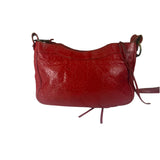 Balenciaga Red Lambskin Hip Moto Crossbody