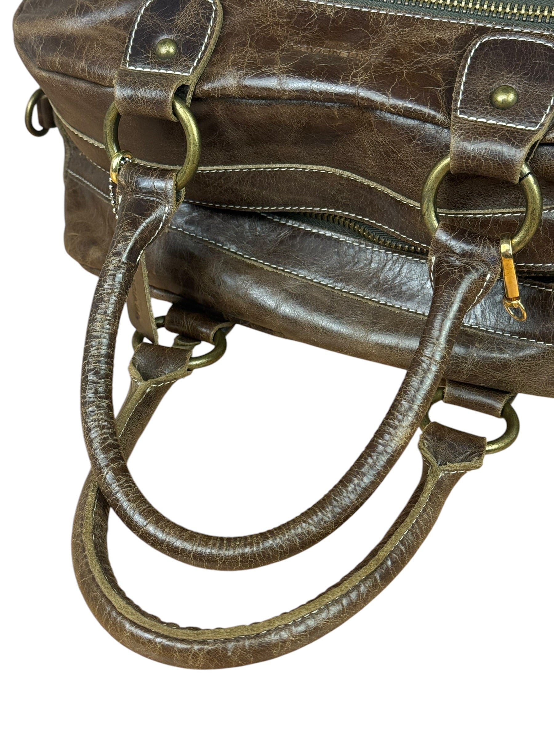 Balenicaga Brown Leather Whistle Handbag