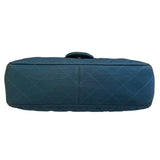 Chanel Teal Blue Jersey Large Flap Bag 2009