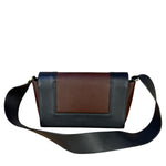 Celine Navy Blue/Burgundy Medium Frame Shoulder Bag