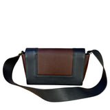 Celine Navy Blue/Burgundy Medium Frame Shoulder Bag