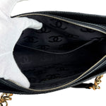 Chanel Black Choco Bar Stitch Caviar Chain Tote 2002