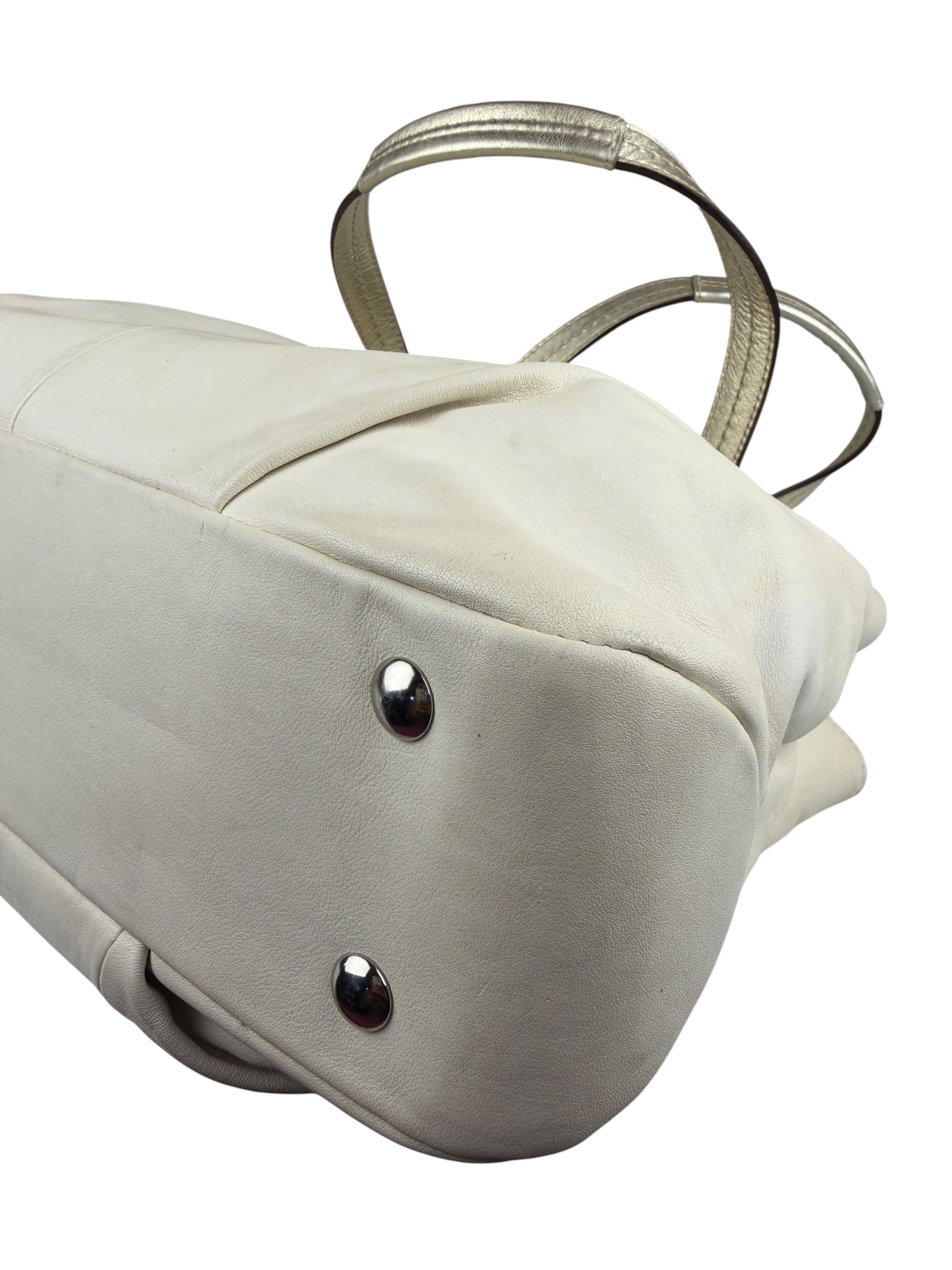 Coach Cream Pebbled leather Carryall Soho Shoulder Bag