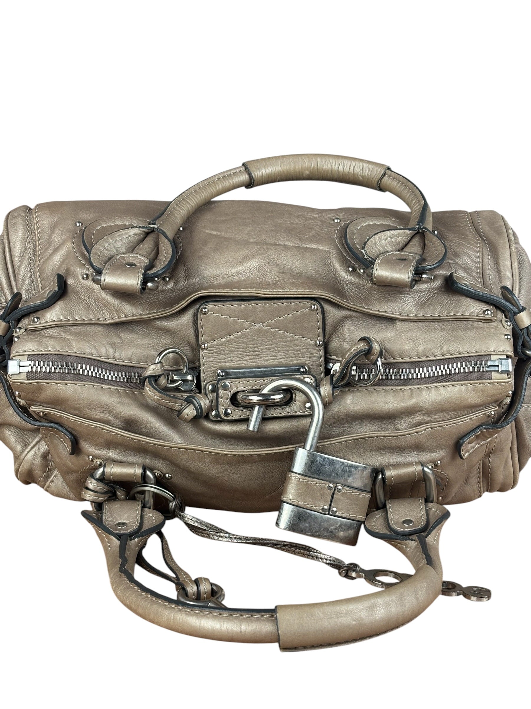 Chloe Vintage Metalic Gold Paddington Handbag