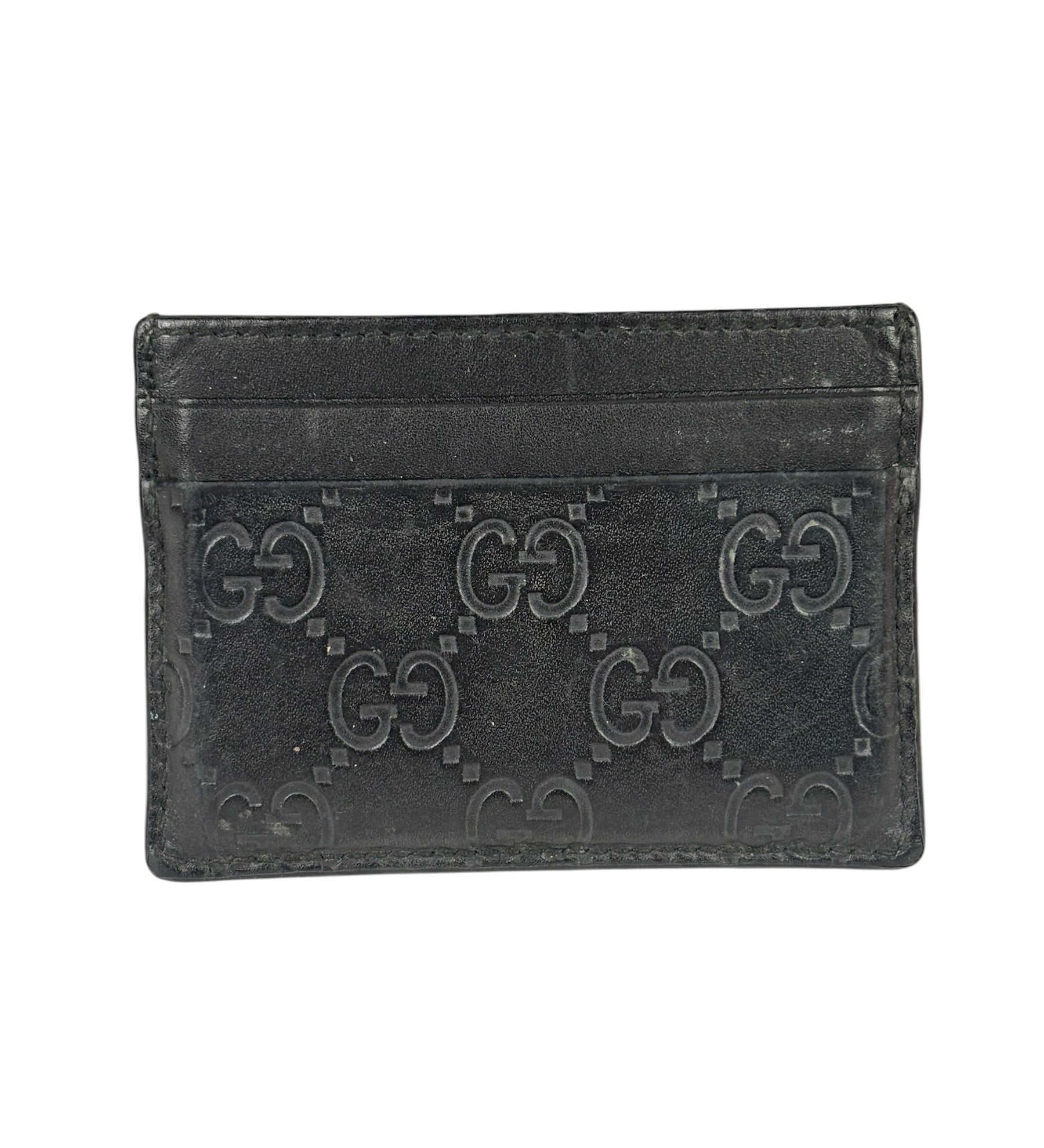 Gucci Black Leather GG Card Holder