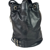 Yves Saint Laurent Black Leather Rider Bucket Bag