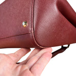Burberry Vintage Leather Burgundy Handbag