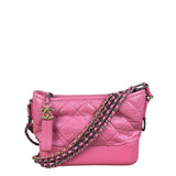 Chanel Pink Quilted Leather Small Gabrielle Hobo Bag 2019