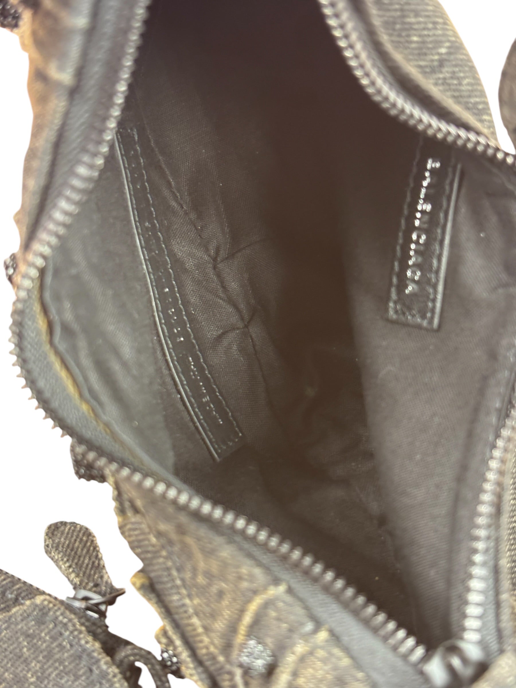 Balenciaga Black Denim Le Cagole XS Shoulder Bag