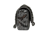 Chanel Silver Sequin East/West Flap Bag 2006