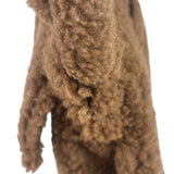 Jacquemus Brown Leather Trim  Le Bambidou Shearling Shoulder Bag