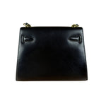 Hermes Black Mini Kelly 20 Box Calf 1991