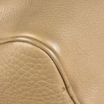 Prada Beige Leather Vitello Daino Buckle Shoulder Bag