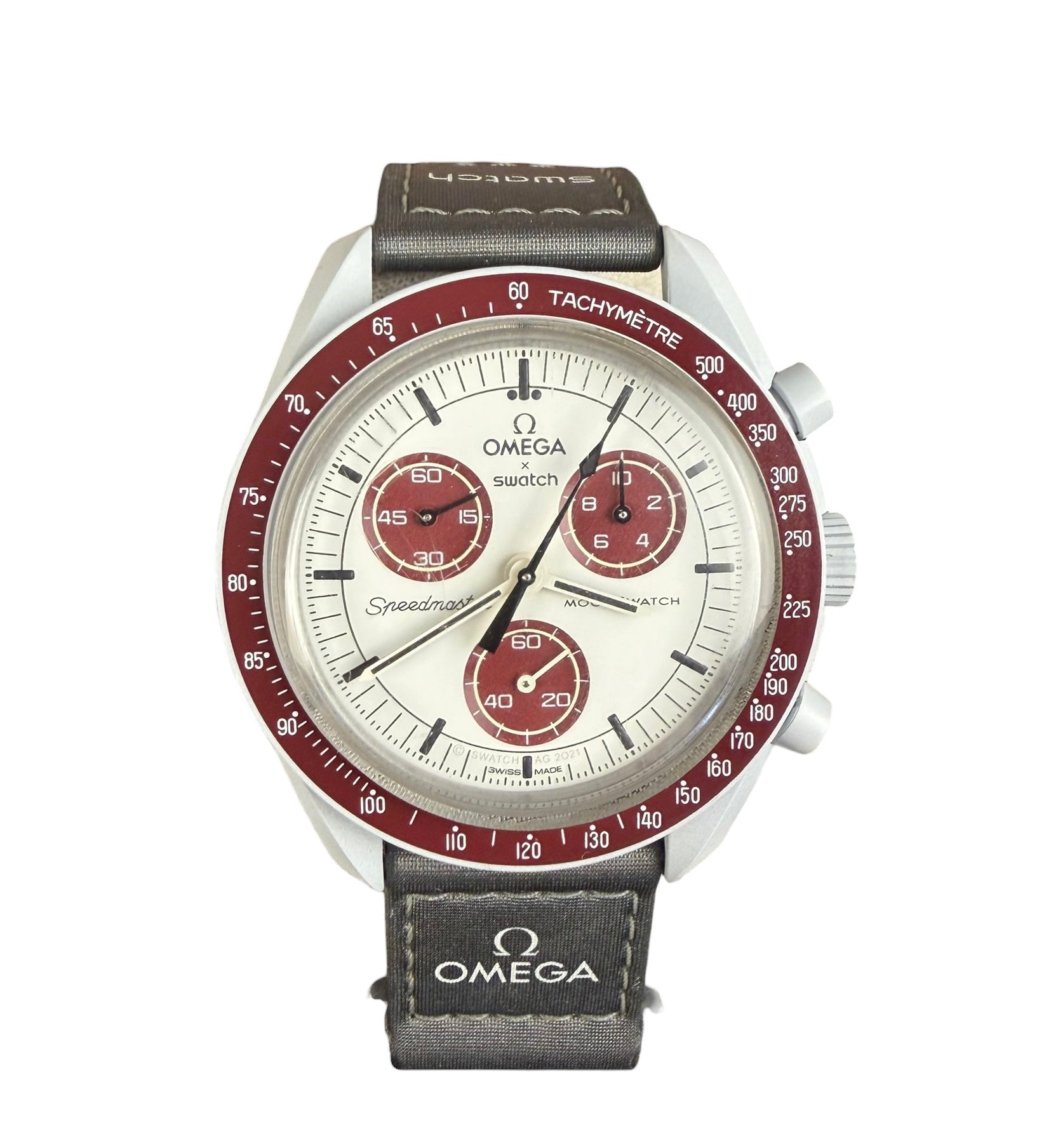Omega Speedmaster MoonSwatch Grey/Burgundy