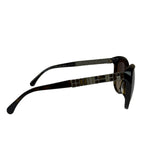 Chanel Brown 5309-B-A Crystal Baguette Bijou Cat-Eye Sunglasses