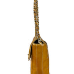 Chanel Gold Patent East West Stitch Flap Bag 2002