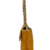 Chanel Gold Patent East West Stitch Flap Bag 2002