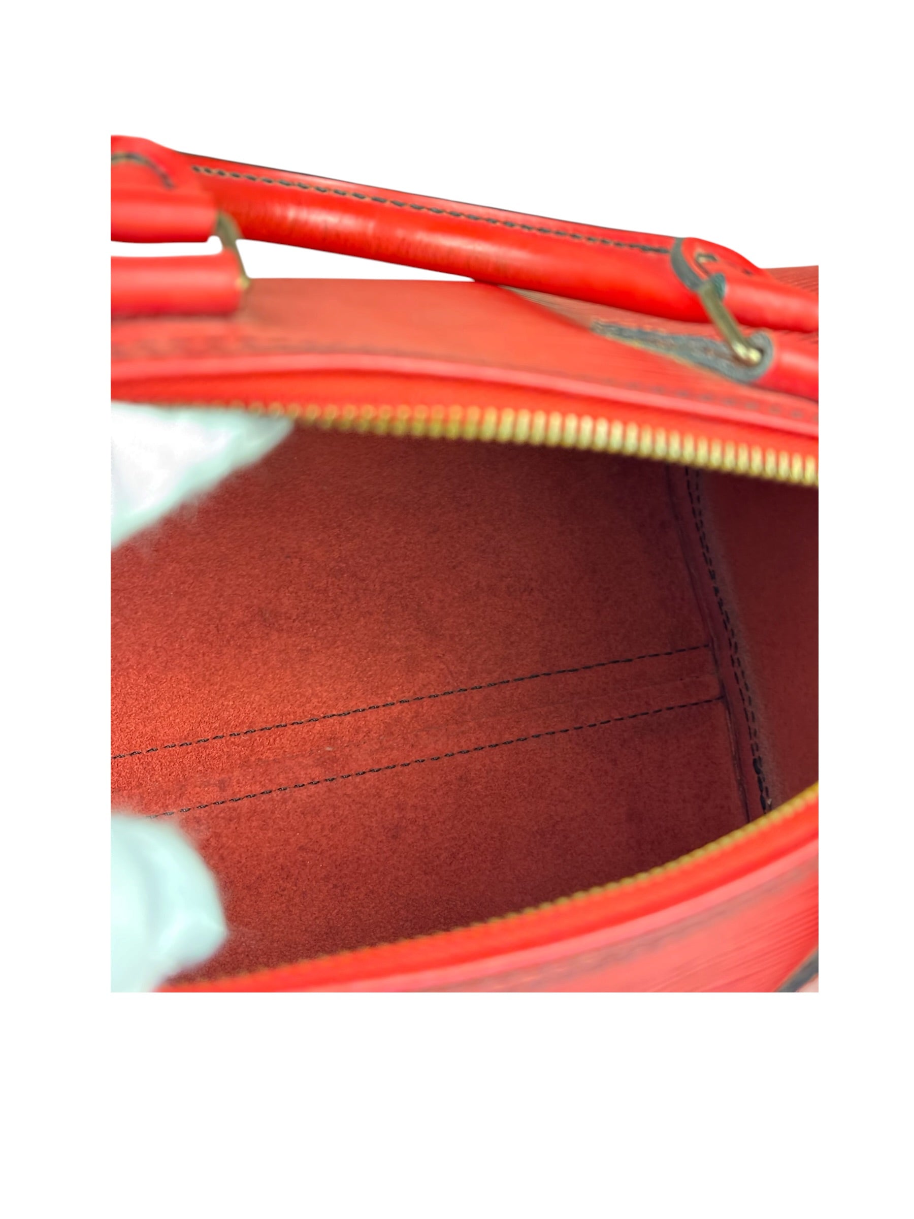 Louis Vuitton Castillian Red Epi Leather Speedy Mini Handbag