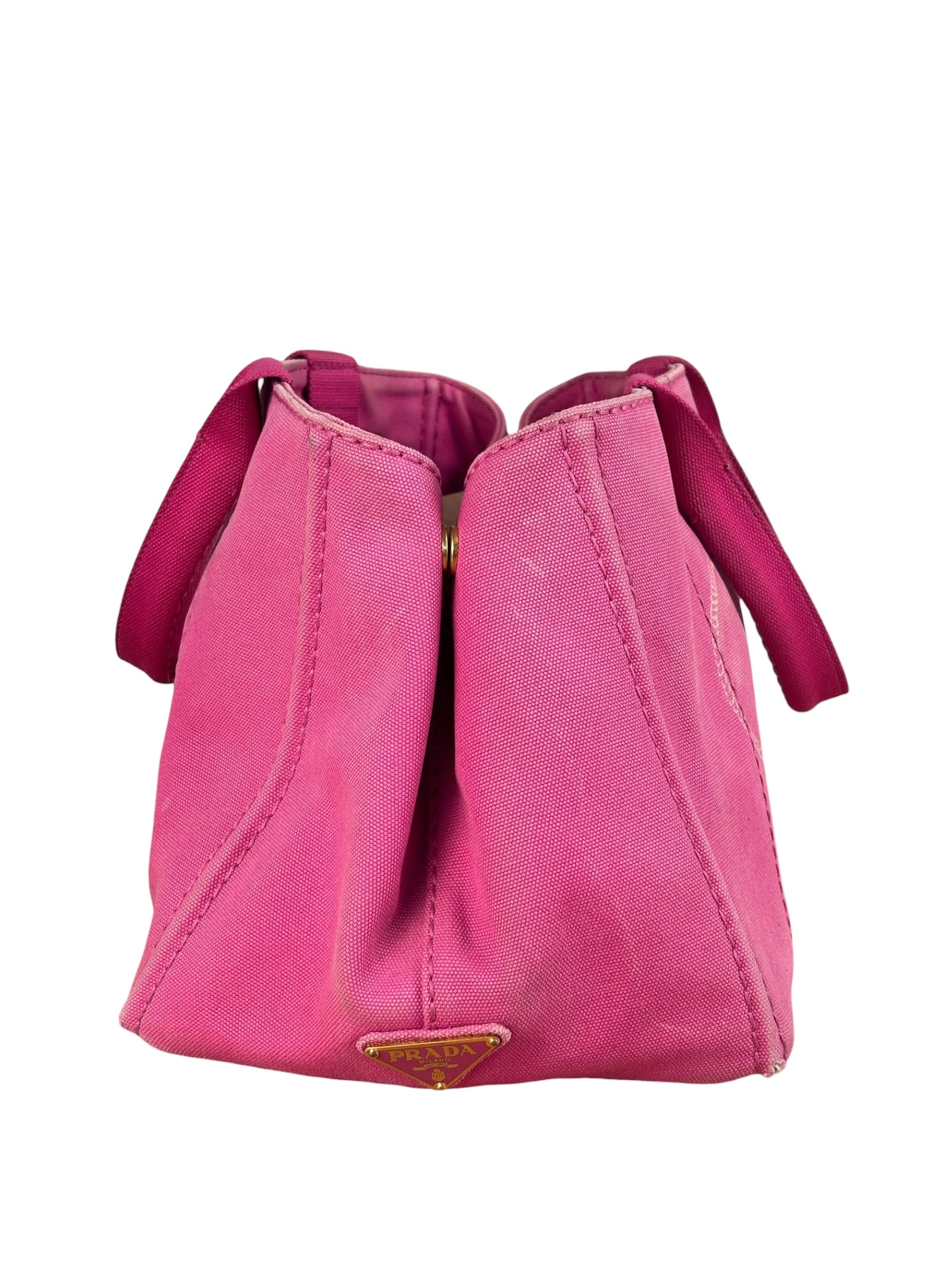 Prada Vintage Pink M Canapa Tote